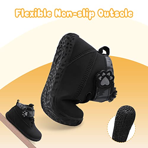 Toddler Boots Girls Boys Winter Boots Kids Outdoor Booties Warm Ankle Boots Non Slip Combat Boots for Hiking Skiing and Walking4