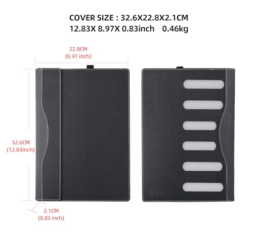 Funda para Laptop Lenovo Yoga Pro 7 14 pulg PU Cuero Gris miniatura 4