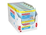 Huggies Pure Wipes 12 x 60 wipes (New Package)