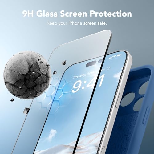 Image of Magnetic for iPhone 17 Pro Max Case, Compatible with MagSafe, [Full Camera Protection][Screen Protector] Silicone Shockproof Protective Phone Case for iPhone 17 Pro Max 6.9 inch, Lake Blue