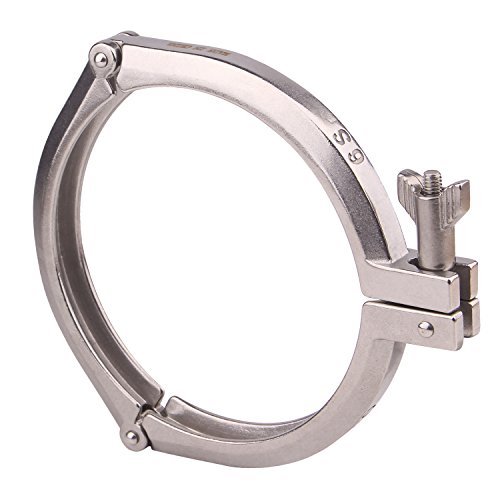Image of DERNORD 4 Inch Three Segment Sanitary Clamp Stainless Steel 304 Tri Clamp Clover ((Tri clamp: 4 Inch))