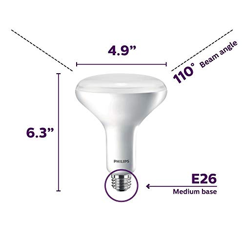 Philips 459834 Led Dimmable Br40 Light Bulb, 800 Lm, 5000-Kelvin, 10W, E26 Base, Daylight (Pack Of 6) #TOP1