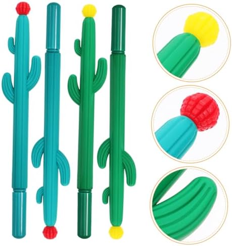 NUOBESTY 100 adet kaktüs jel kalem, renkli çiçekli, tekrar kullanılabilir yazı gereçleri, öğrenciler için, yaratıcı yazı gereçleri, rahat saplı ve notlar için yumuşak yazma akışı - Görsel 3