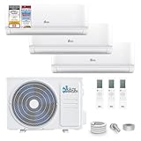 Kältebringer Multisplit Climatiseur 3 unités intérieures   27000 BTU   7,9 kW   Avec fonction chauffage, WiFi et App   très silencieux & économie d'énergie   Marque de qualité allemande