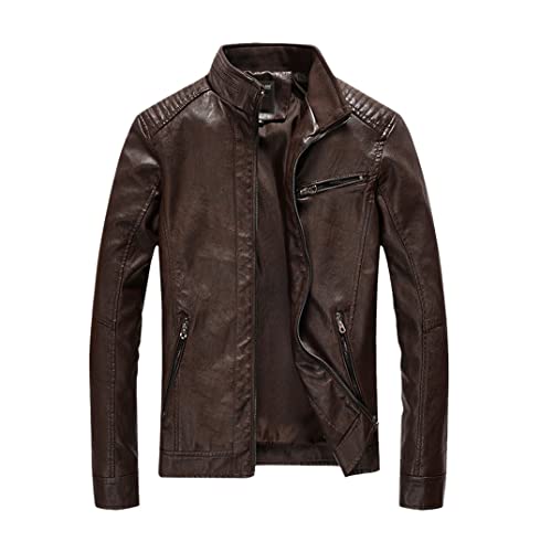Blouson printemps homme ajusté café pour éliminer le style fade