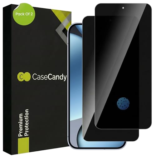 Image of Casecandy - (Pack 2 Armour Fit Privacy Tempered Glass Screen Protector Guard For Pixel 10 /10 Pro / 9 /9 Pro - HD /Fingerprint Working /Easy Installation Kit