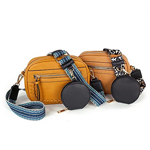 EVVE Wide Replacement Straps for Handbags with Coin Purse - For Over Shoulder Crossbody Bag, Guitar Style, Adjustable Length4