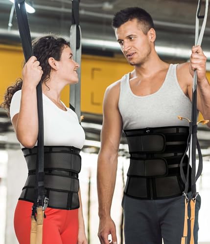 MOLUTAN Waist Trainer Trimmer for Men Tummy Control Shapewear Neoprene Sweat Belt Slimming Body Shaper