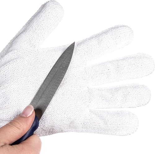Gant anti-coupures San Jamar SG10-XL Dyneema blanc pour préparer vos repas en sécurité