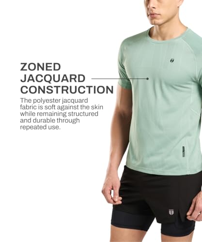 Image of TEGO Zone T-Shirt | Men's High-Intensity Training Tee| Zoned Jacquard Ventilation | Breathable Gym & Workout | Anti-Odour | Lightweight Athletic Fit