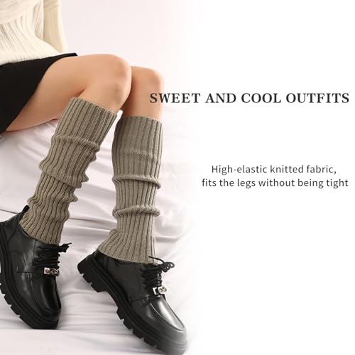 Image of 2 Pcs Leg Warmers Y2k, Leg Warmers, Y2k Accessories, Cute Kawaii Cream Legwarmers for Women Winter
