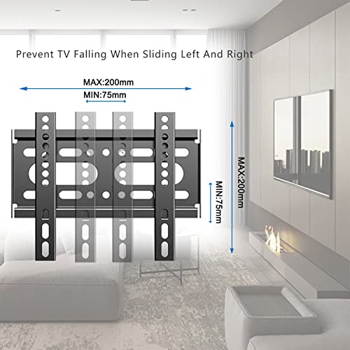 Glwixy Fixed Tv Wall Mount For 14-42 Inch Tvs, Monitor Mount Bracket 19 24 28 32 35 39 40 Inch Vesa Up To 200X200Mm 55Lbs Max Load Low Profile Bracket #TOP5