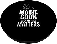 Vista 2 de Maine Coon Because Size Matter PopSockets PopGrip intercambiable