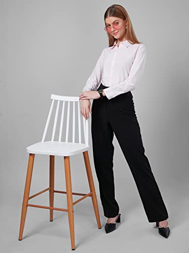 Image of Style Quotient Women Solid Polycotton Regular Formal Shirt