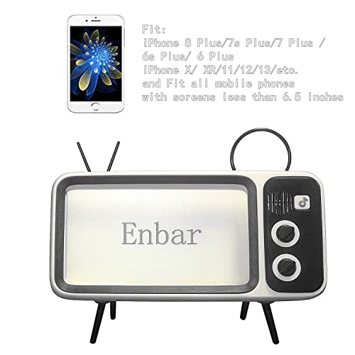 Mobile Phone Screen Stand. Retro Tv Mobile Phone Base. With Speakers. For Iphone 8 Plus / 7Splus/7 Plus / 6Splus / 6 Plus . Smart Gifts For Families, Girls/Boys Friend #TOP2