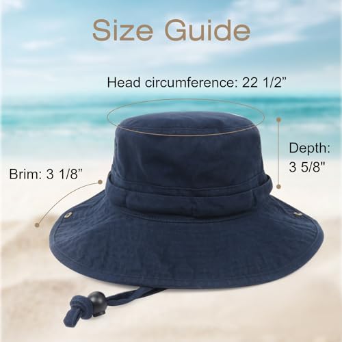 Image of Bucket Hat Wide Brim UV Protection Sun Hat Boonie Hats Fishing Hiking Safari Outdoor Hats for Men and Women