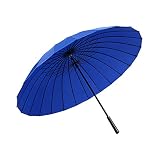 Regenschirm Große Männer Leder Golf Sun Winddicht Männlich Walking Stick Regenschirme Paraguas Bunte Frauen Regenschirm Regen Frauen (Color : Blue)
