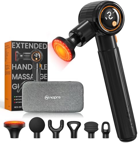 NAPRE Massage Gun with Heat,Massage Gun Deep Tissue with Extensio...