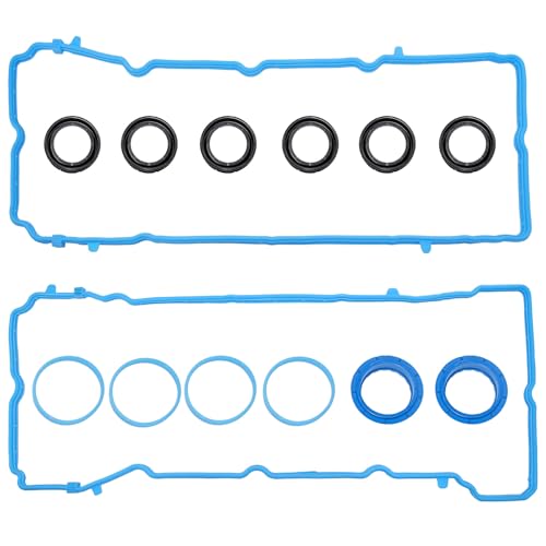 Image of Sorello Engine Valve Cover Gasket Set Compatible with Chrysler 300 Town & Country Dodge Charger Grand Caravan Jeep Cherokee Wrangler Volkswagen Routan 3.6L - Replace VS50805R