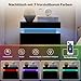 TUKAILAI 2X Nachttisch mit RGB Led Licht 2 Schubladen Nachtschrank Holz Beistelltisch Organizer Einheit Nachtkonsole Nachtkommode für Schlafzimmer Wohnzimmer Schwarz