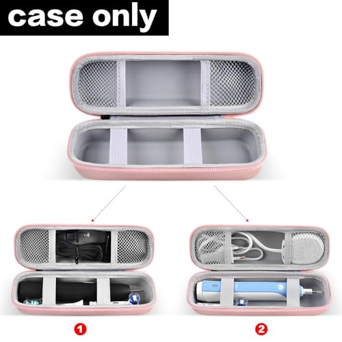 Image of Case Compatible with Philips Sonicare ProtectiveClean 4100 5100 6100 6500 7500 Rechargeable Electric Toothbrush.Travel Holder Fits for Oral-B 7500 9600 9300 Pro 1000 with Charger - Gold (Box Only)