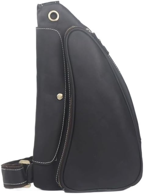 Leather Men's Backpack for Casual Commuting Small Single Shoulder Crossbody Bag