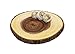 Lipper International Acacia Wood Slab Serving Board With Bark for Cheese, Crackers, and Hors D'oeuvres, Set of 3, Assorted Sizes