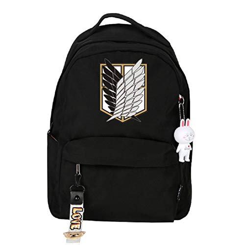 Anime Attack on Titan Shingeki no Kyojin Mochila Cosplay Bookbag Daypack Bolsa para portátil