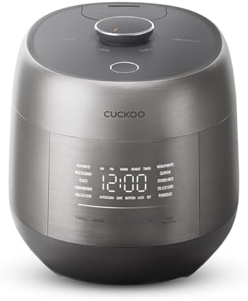 CUCKOO Twin Pressure Rice Cooker 6-Cup Uncooked / 12-Cup Cooked with Induction Heating Technology, Silent Pressure System, Open Cooking Mode, Dynamic Display, Eco Inner Pot, Gray (CRP-PHTR0609FS) - Thumbnail 4