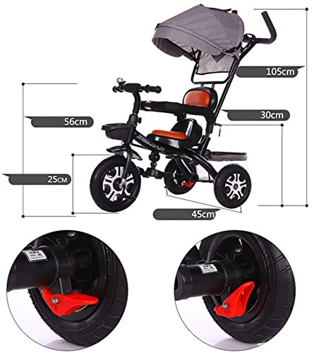 NUBAO Dreiräder Für Kinder ab 1 Kinder Trike 3 in 1 Kinder Dreirad Fahrrad mit Elternlenker Baldachin Farbe Max Last… – Bild 3