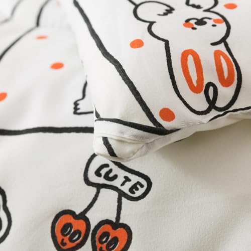 Image of Caressma Twin Size Comforter Set 5 Pieces Bed-in-a-Bag,Soft Comforter Print Green Animals & Trees.Includes Comforter,Fitted Sheet,Flat Sheet,Pillow Case & Pillow Shame for Baby and Kids