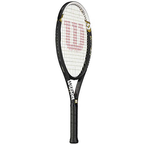 Image of Wilson Hyper Hammer 5.3 Tennis Racket, Black /White, 4 3 /8