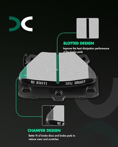 Image of SCITOO D817 D823 Ceramic Brake Pads Sets Front & Rear Replacement For Toyota Celica 2000-2005