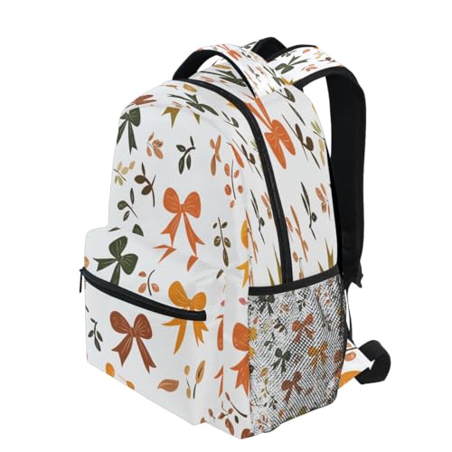 Autumn Bows Leaves Pattern Kids Backpack for Boys Girls Backpacks Student Backpack Big For Elementary School Shoulder Bag Bookbag3