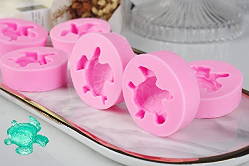 6Pcs Sea Turtle Resin Mold Small, 3D Animal Silicone Molds For Resin Casting, Tortoise Making Mold For Diy Resin And Plaster Casting,Cake,Chocolate,Soap,Polymer Clay Decoration Tools #TOP1