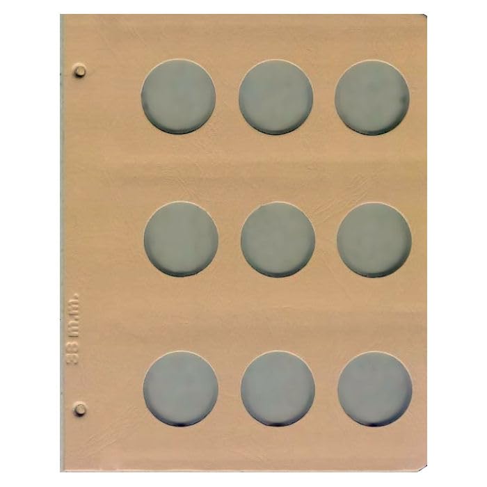Page d'album vierge Dansco pour pièces de 38 mm - Feuillet classeur numismatique