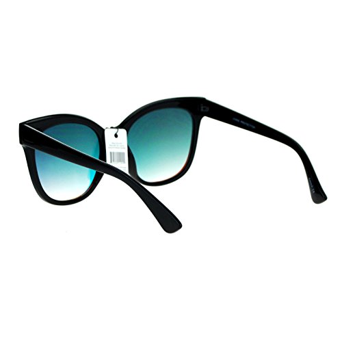 Womens Super Oversized Sunglasses Butterfly Frame Flat Mirror Lens3