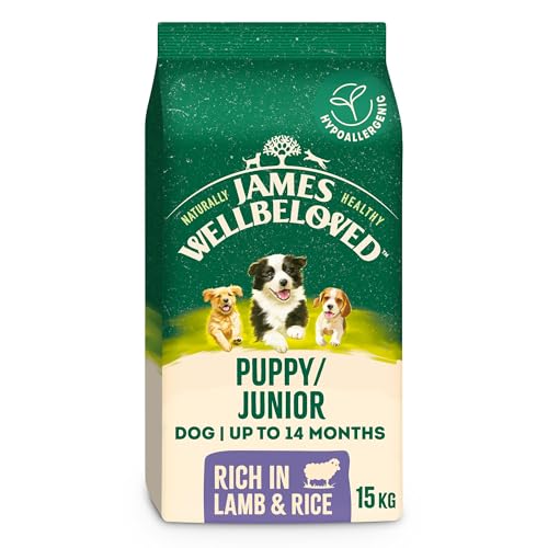 James Wellbeloved Dog Puppy Hypoallergenic Dry Food Lamb and Rice 15 kg
