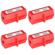 RealPlus Plug Lock for Lockout Tagout, 110 to 220 Volt Power Cord Lockout, Large Electrical Plug Lockout Device, Pack of 4