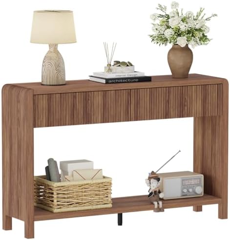 FATORRI Console Sofa Table for Entryway, Wood Foyer Tables for Living Room, Farmhouse Couch Table...