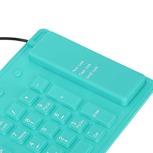 Clavier silicone pliable vert ASHATA lavable pour travailler au café