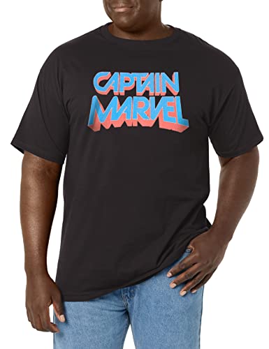 Marvel Anglais T-Shirt Homme en coton noir coupe reguliere pour adulte