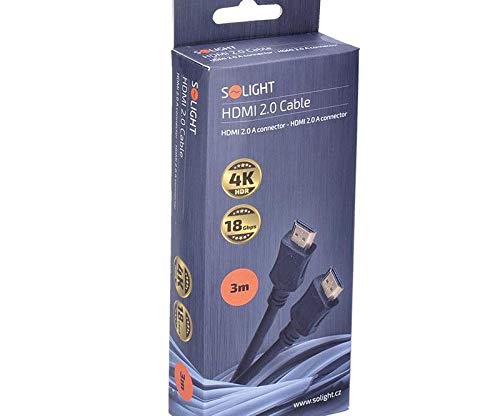 Solight Hdmi 2.0 kabel, 3 m, kabel AV, złącza wideo, Ssv1223