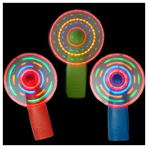 Danlai Ventilador De Mano Plástico 3pcs Parpadeante Led Refrigerador Portátil Mini Aire Fresco Ventilador Iluminación para Juguetes Luminosos