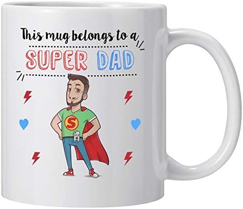 Dad Cup, Best Dad Gift, Super Dad Mug, Father’s Day Gift, Father’s Birthday Mug, Ceramic Mug, Coffee Mug, Milk Cup