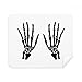 Skeleton Bone Human Hand Black Pattern Cleaning Cloth Screen Cleaner 2pcs Suede Fabric