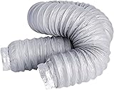 ☞ Bien hecho: un conducto de ventilador de alta calidad hecho de PVC, lámina de aluminio, centrifugado de lana de vidrio y alambre de acero para mantener la forma.