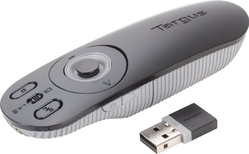 Targus Controle remoto de apresentação multimídia USB sem fio com ponteiro laser, controle Bluetooth