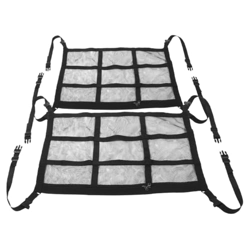 Healifty 2pcs Car Ceiling Cargo Net for Van Organizer Trunk Organizer Automotive Cargo Nets Collapsible Roof Storage Bag