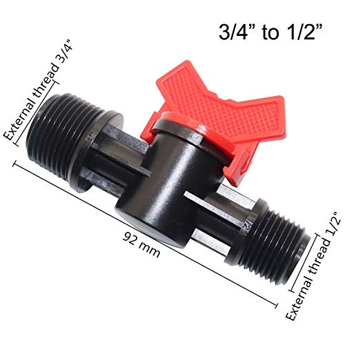 Conector de manguera de jardín Accesorios Rosca macho acoplamiento de la manguera de agua de irrigación del conducto del conmutador Herramientas de tuberías de plástico PVC Válvula de jardinería y Equ